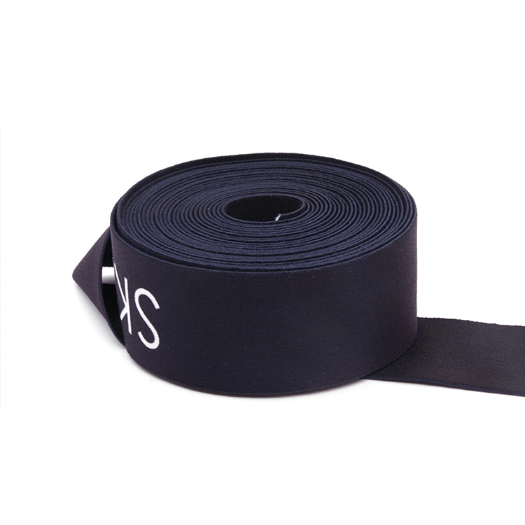 Customized Logo 38mm Polyester Strap Elastic Band Woven Printed Webbing