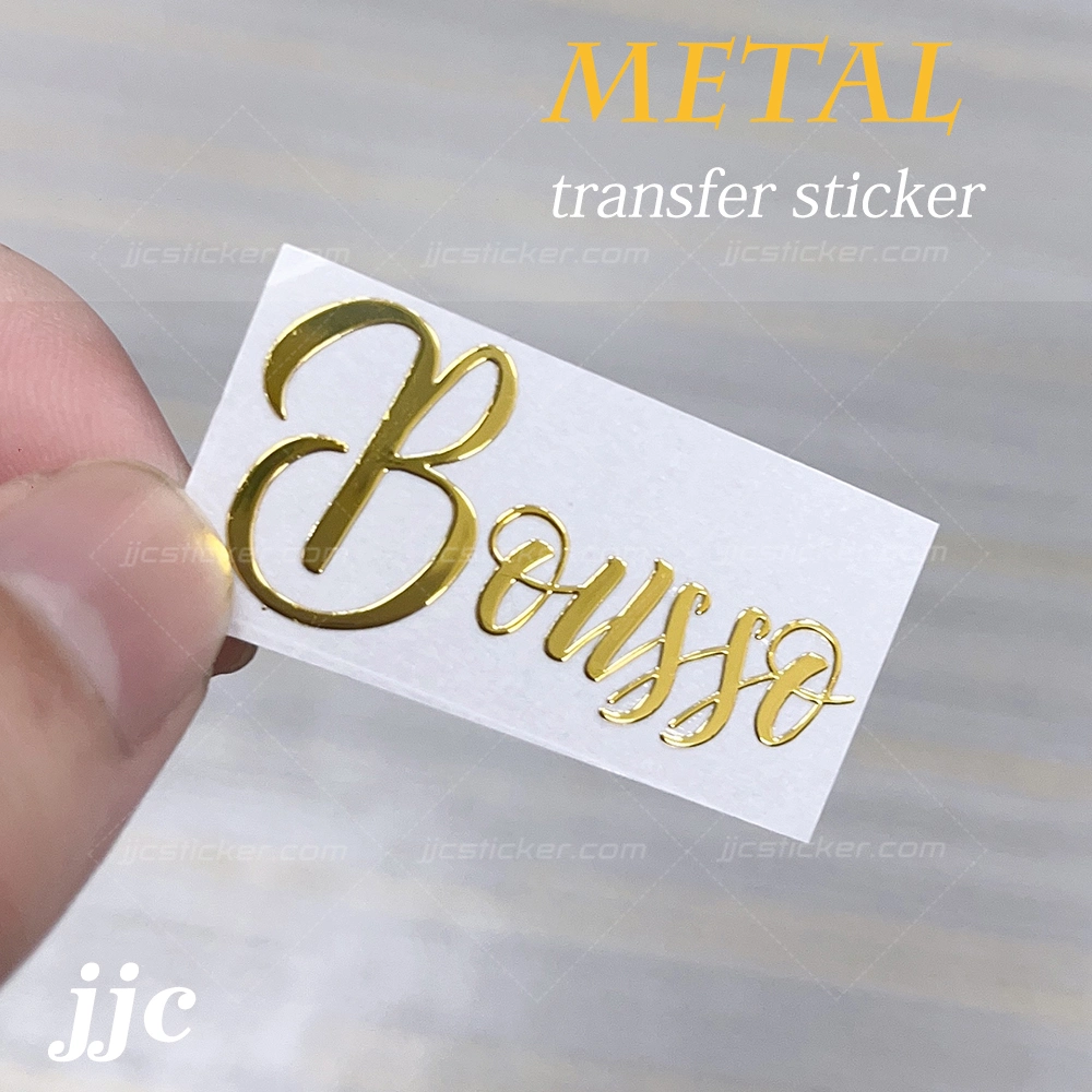 for Product Custom Printing Adhesive Label Nickel Logo Badge Transfer Metal Sticker