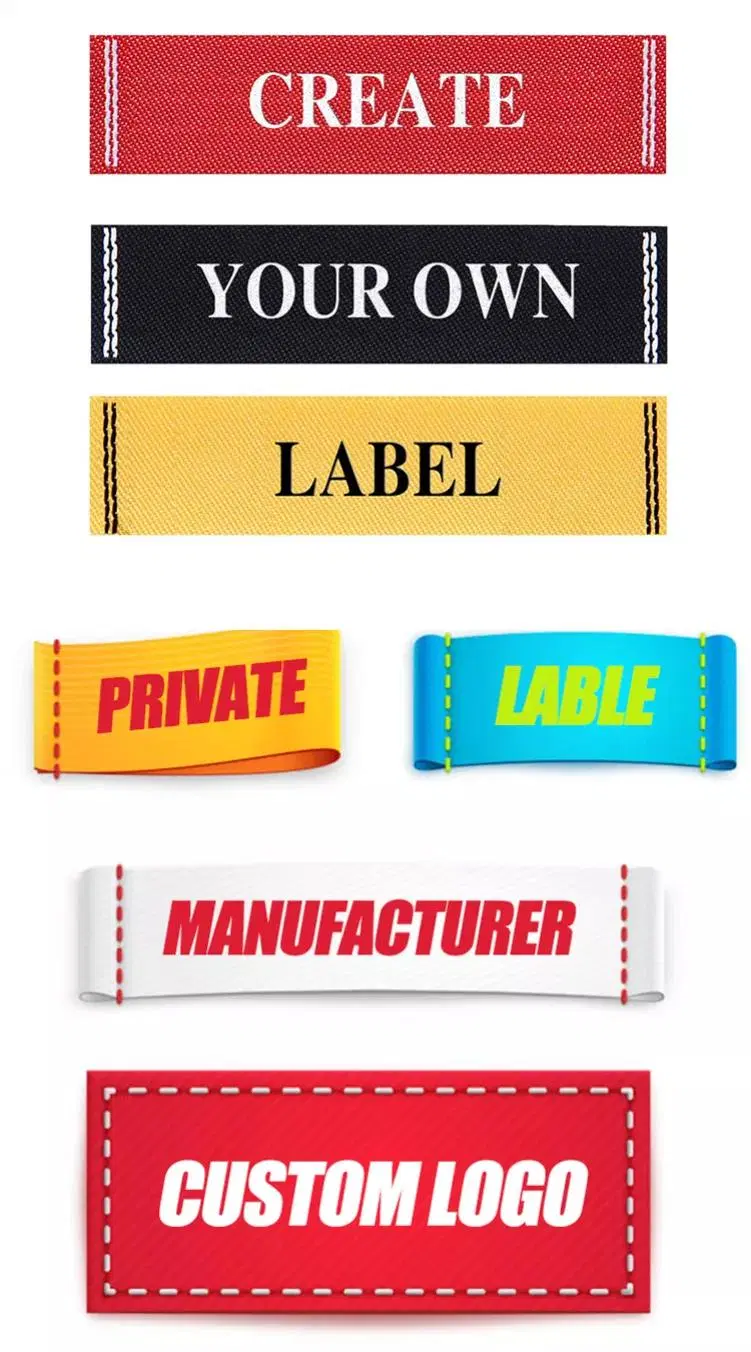 OEM Clothing Label Custom Logo Brand Garment Accessories Folded Woven Label