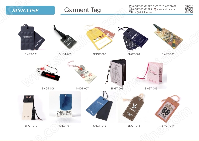 Sinicline Fashion Design Premium Custom OEM Paper Hangtags