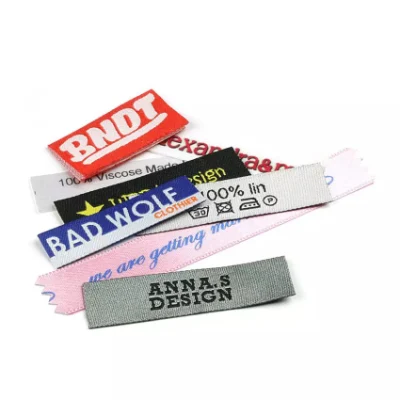 Factory Actory Price Name Logo Damask Garment Custom Clothes Woven Labels