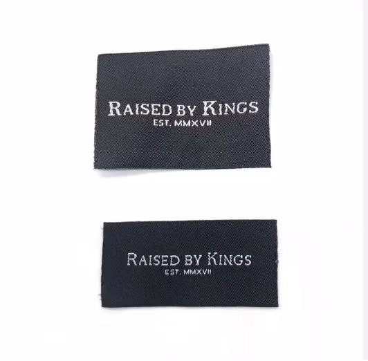 Factory Price Custom Iron on Garment Heat Transfer Woven Label Care Label for Clothing